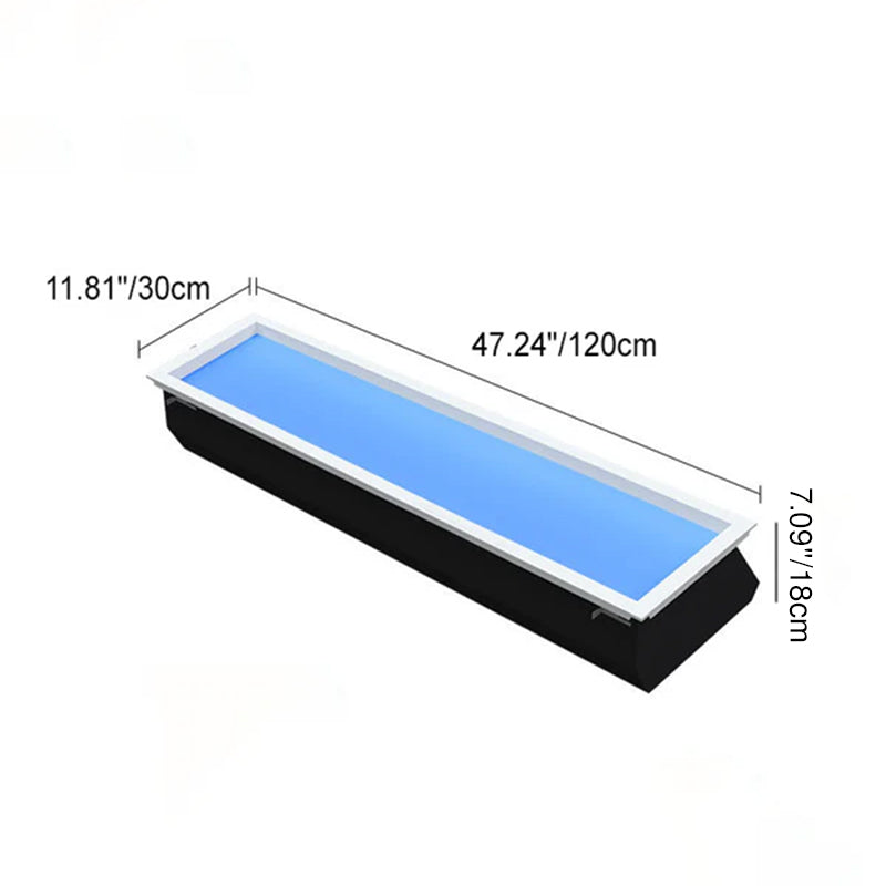 Sleek Modern Smart Blue Sky Aluminum LED Flush-Mount Ceiling Light