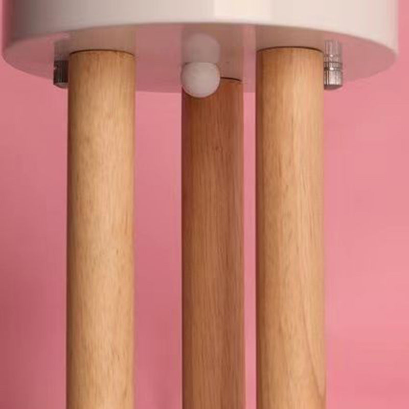 Contemporary Unicorn Round LED Ceiling Light – Creative Resin, Iron, Acrylic & Wood, Semi-Flush Mount for Bedroom