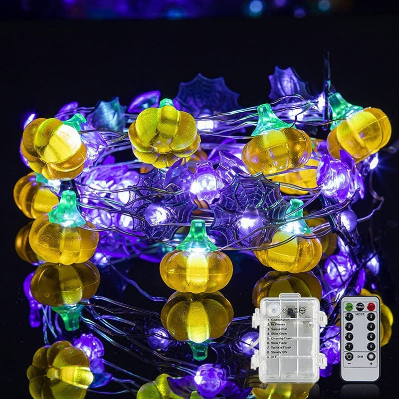 USB-Powered PVC Pumpkin LED String Light for Outdoor Halloween Decor