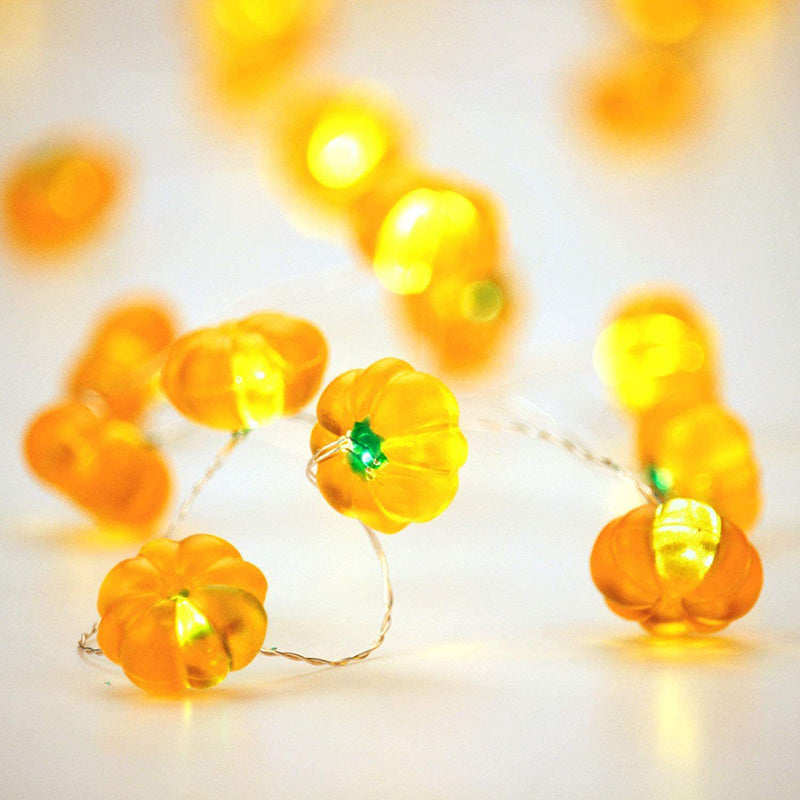 USB-Powered PVC Pumpkin LED String Light for Outdoor Halloween Decor