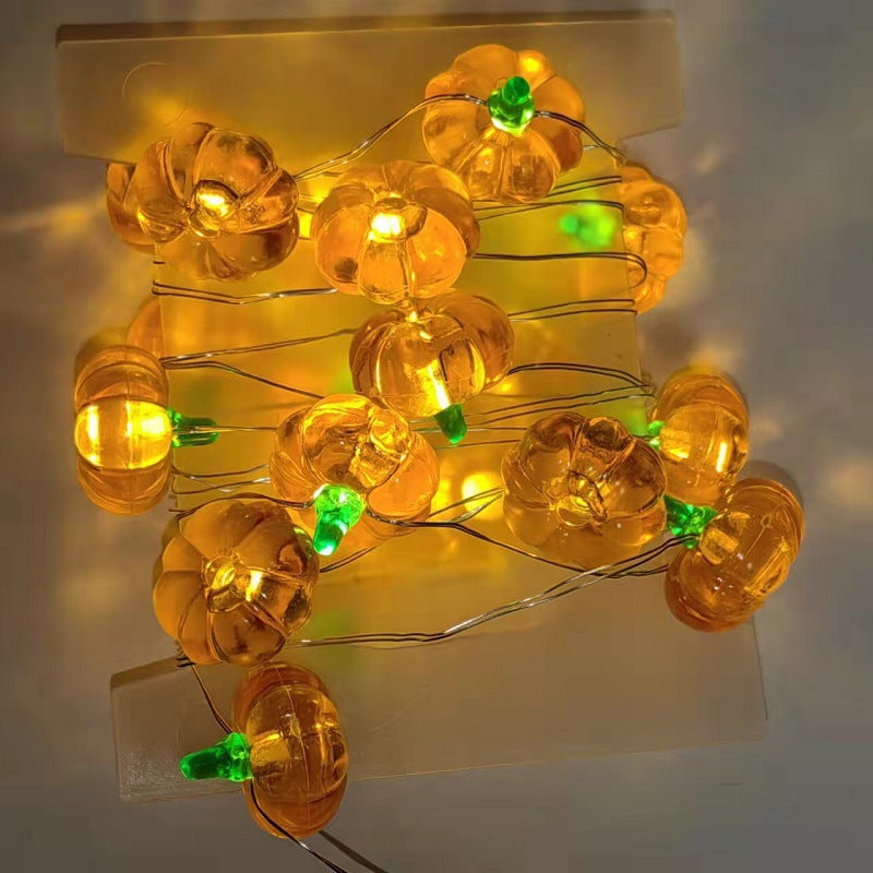 USB-Powered PVC Pumpkin LED String Light for Outdoor Halloween Decor