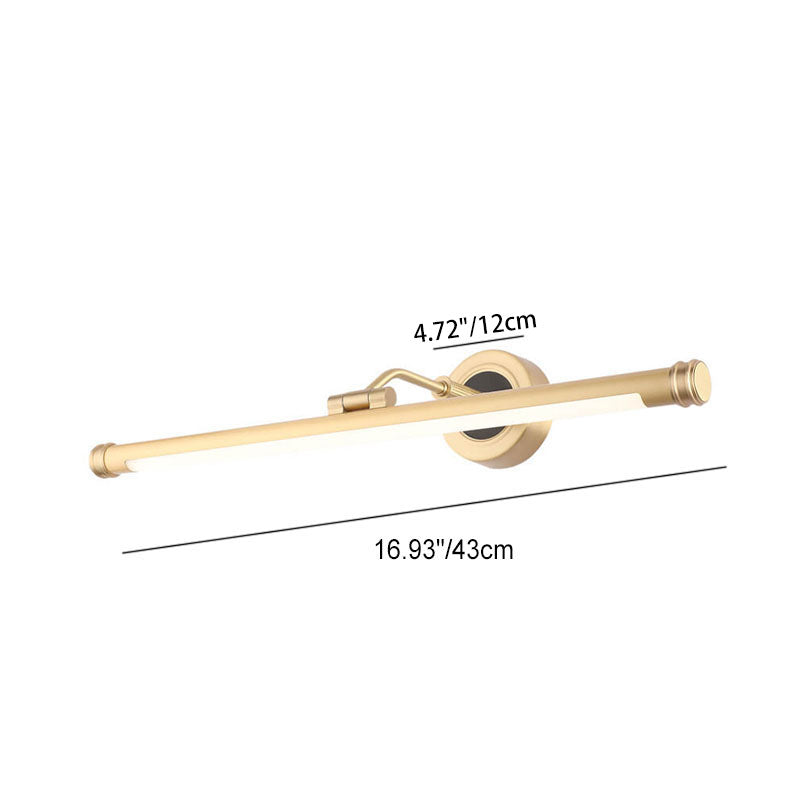 Modern Luxury Long-Copper LED Vanity Light with Acrylic Finish – Wall Sconce Lamp