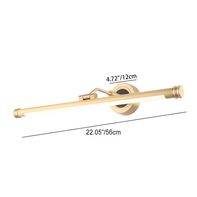 Modern Luxury Long-Copper LED Vanity Light with Acrylic Finish – Wall Sconce Lamp