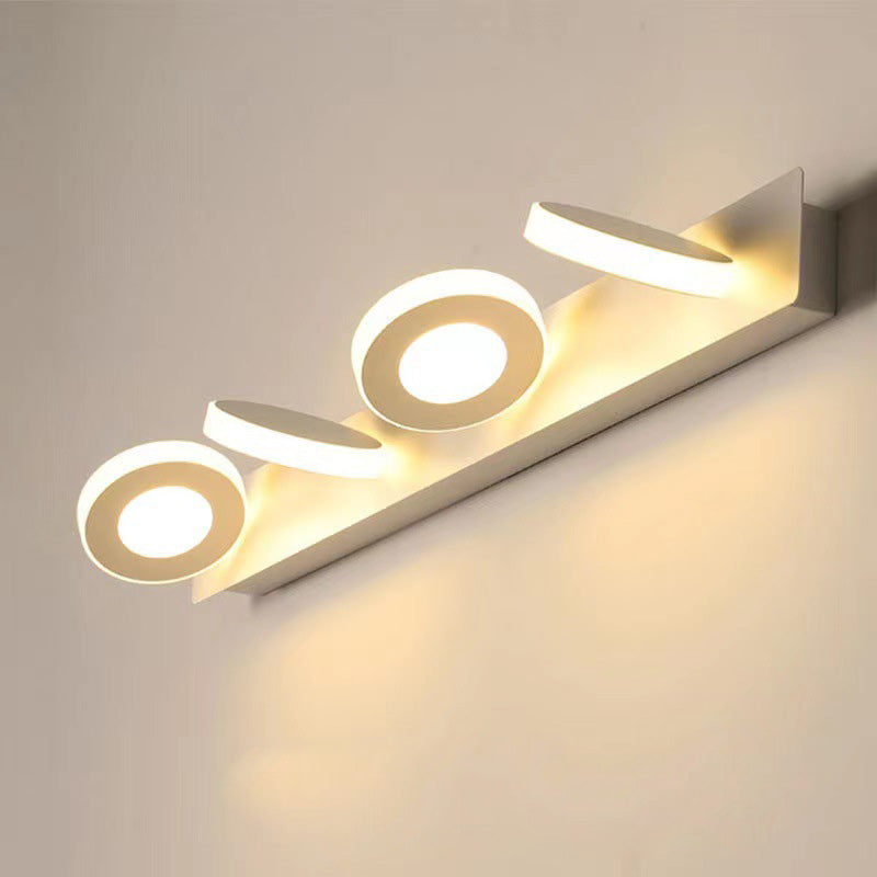 Modern Minimalist LED Vanity Light Wall Sconce - Rectangle, Round, and Square Iron & Acrylic for Bathroom