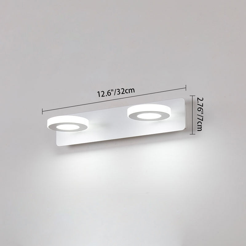Modern Minimalist LED Vanity Light Wall Sconce - Rectangle, Round, and Square Iron & Acrylic for Bathroom