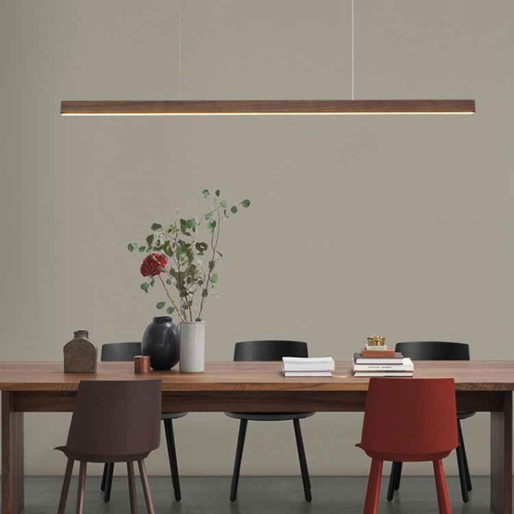 Traditional Japanese Rectangular Bar Wood Aluminum PC LED Island Light β Pendant Chandelier for Dining Room