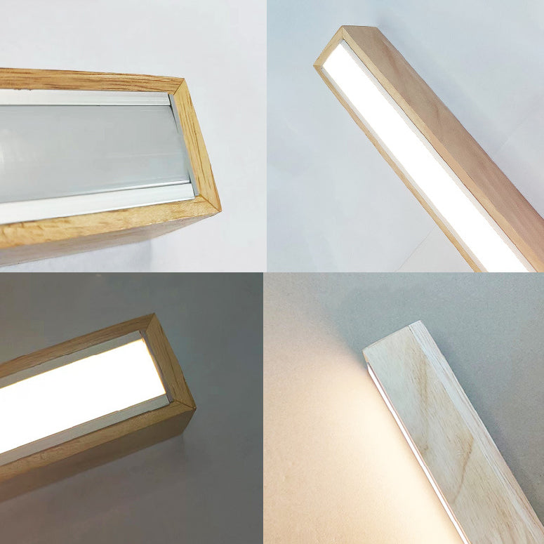Traditional Japanese Rectangular Bar Wood Aluminum PC LED Island Light β Pendant Chandelier for Dining Room