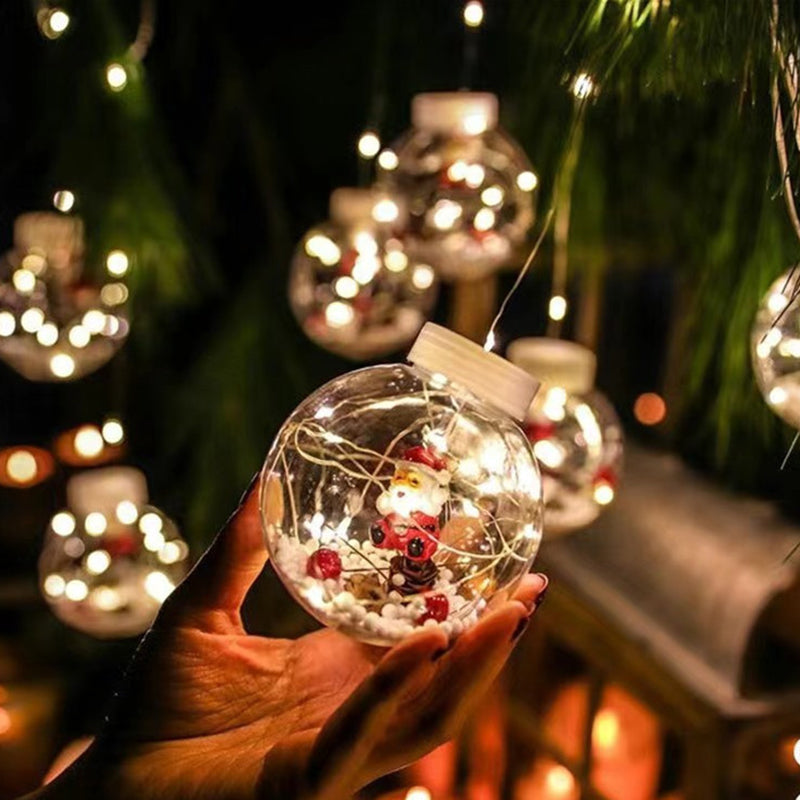 Modern LED Snowman and Christmas Tree Decoration with String Lights for Living Room