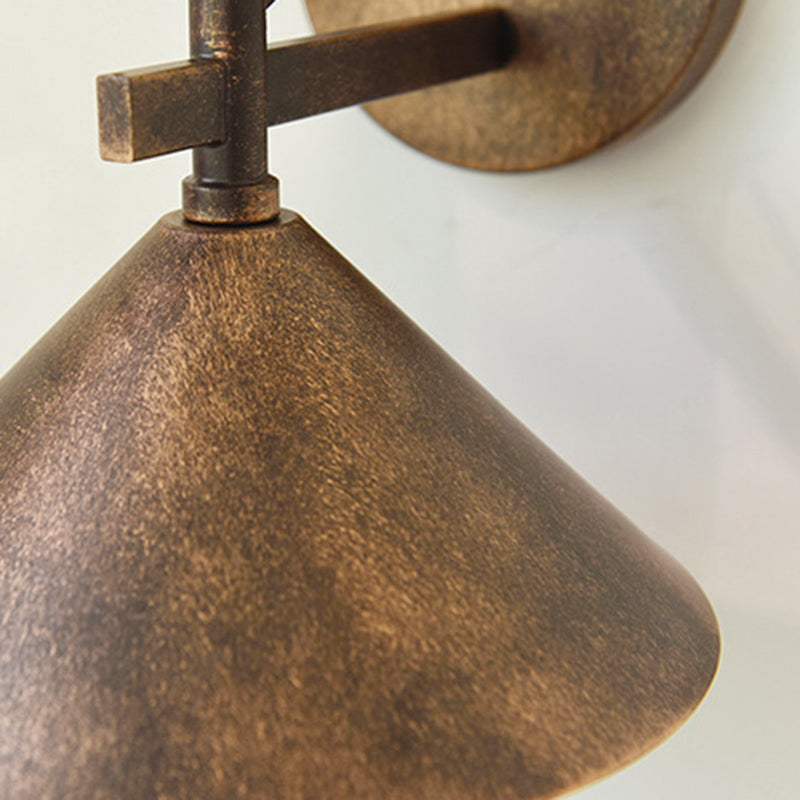 Modern Nordic Iron Geometric Cone Wall Sconce, 1-Light, Outdoor Waterproof Lamp for Garden