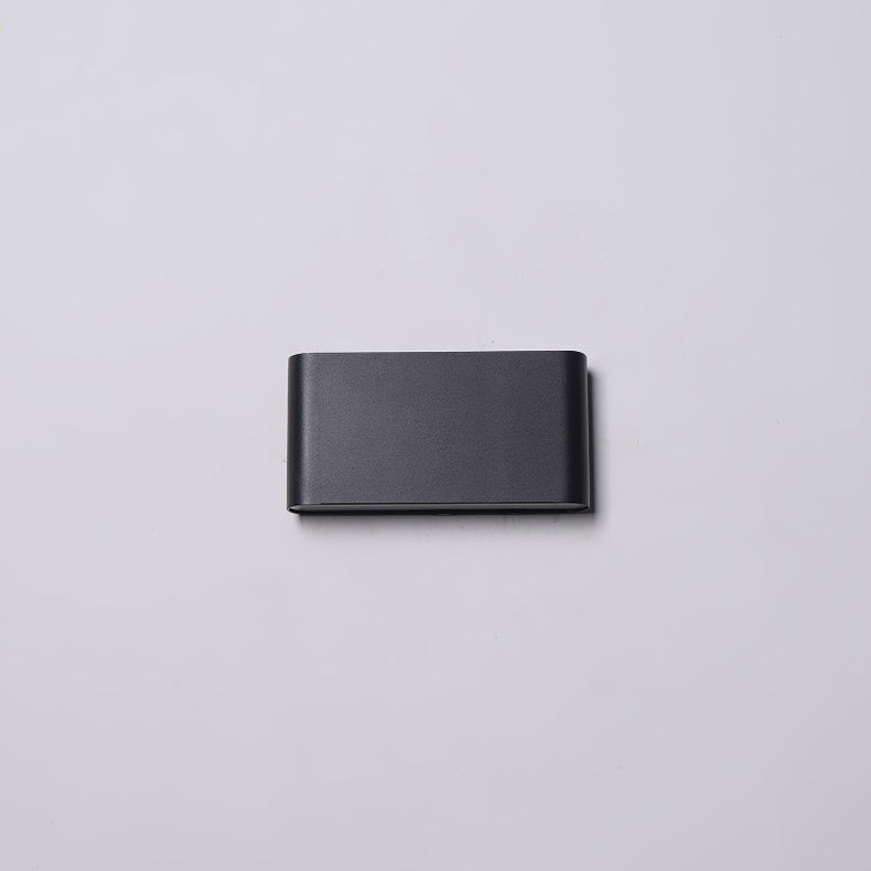 Sleek Modern Minimalist Waterproof Rectangle Aluminum LED Outdoor Wall Sconce Light for Patio