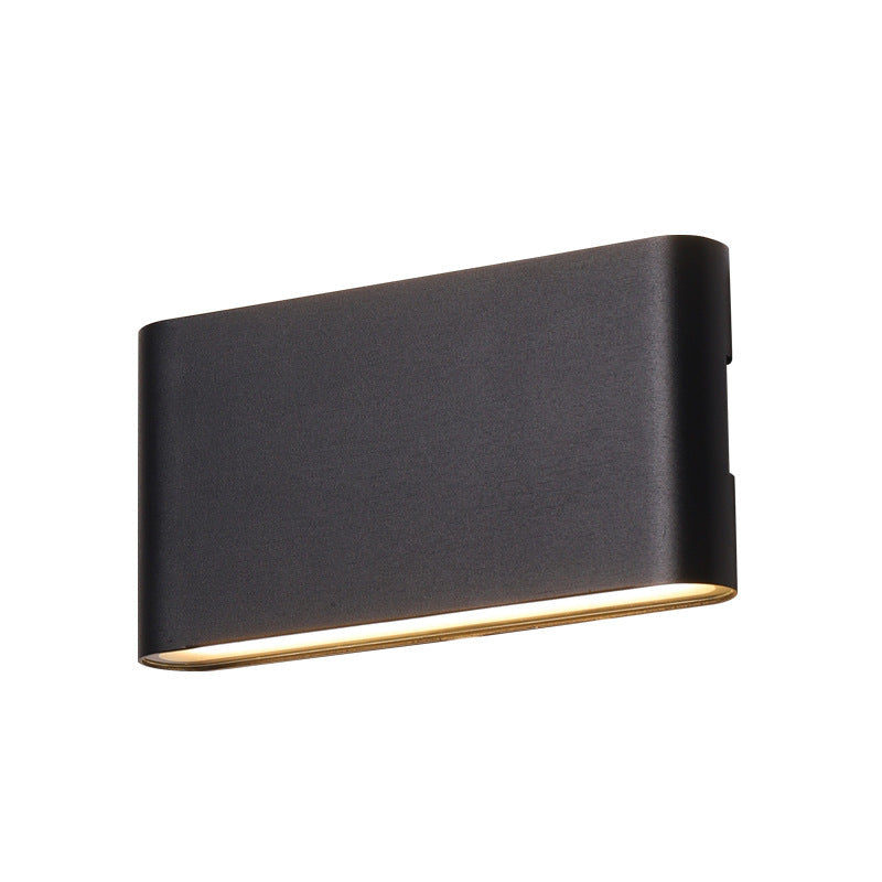 Sleek Modern Minimalist Waterproof Rectangle Aluminum LED Outdoor Wall Sconce Light for Patio