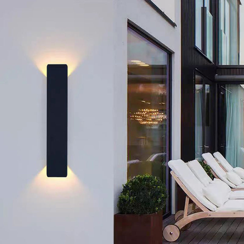 Modern Minimalist Long-Strip LED Wall Sconce – Aluminum & Acrylic, Waterproof Outdoor Patio Lighting