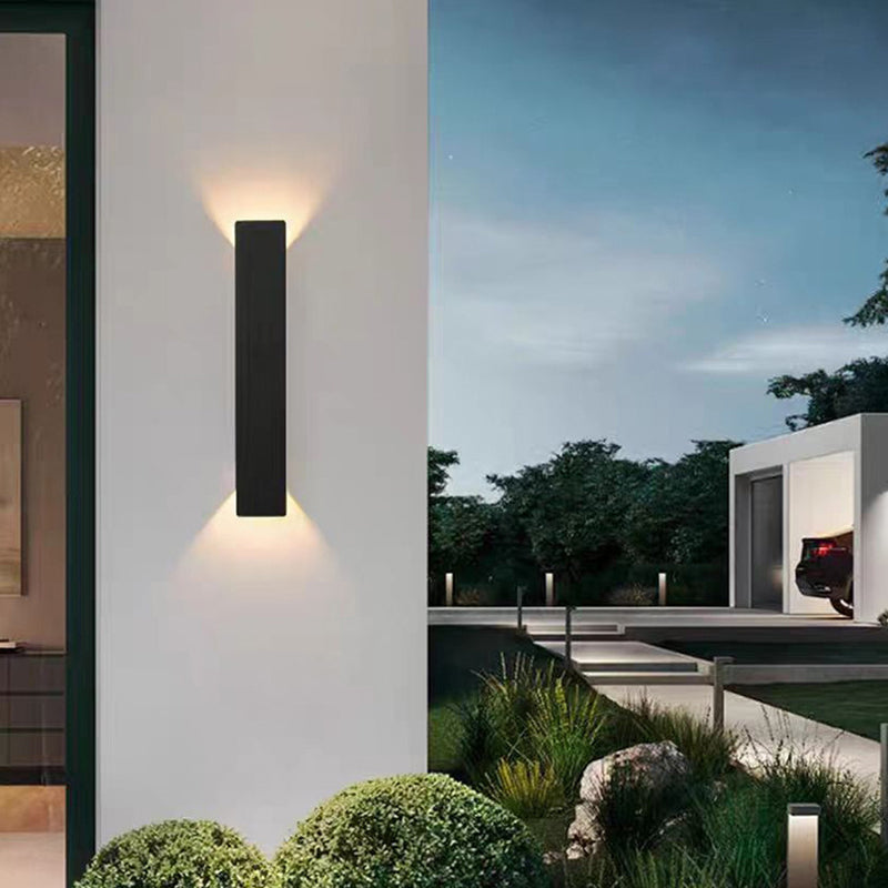 Modern Minimalist Long-Strip LED Wall Sconce – Aluminum & Acrylic, Waterproof Outdoor Patio Lighting