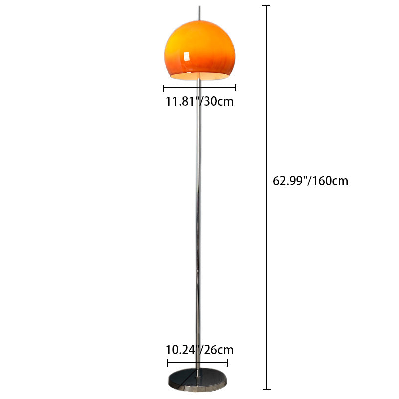 Mid-Century Modern Mushroom Round Iron & Acrylic 2-Light Floor Lamp – Standing Living Room Accent