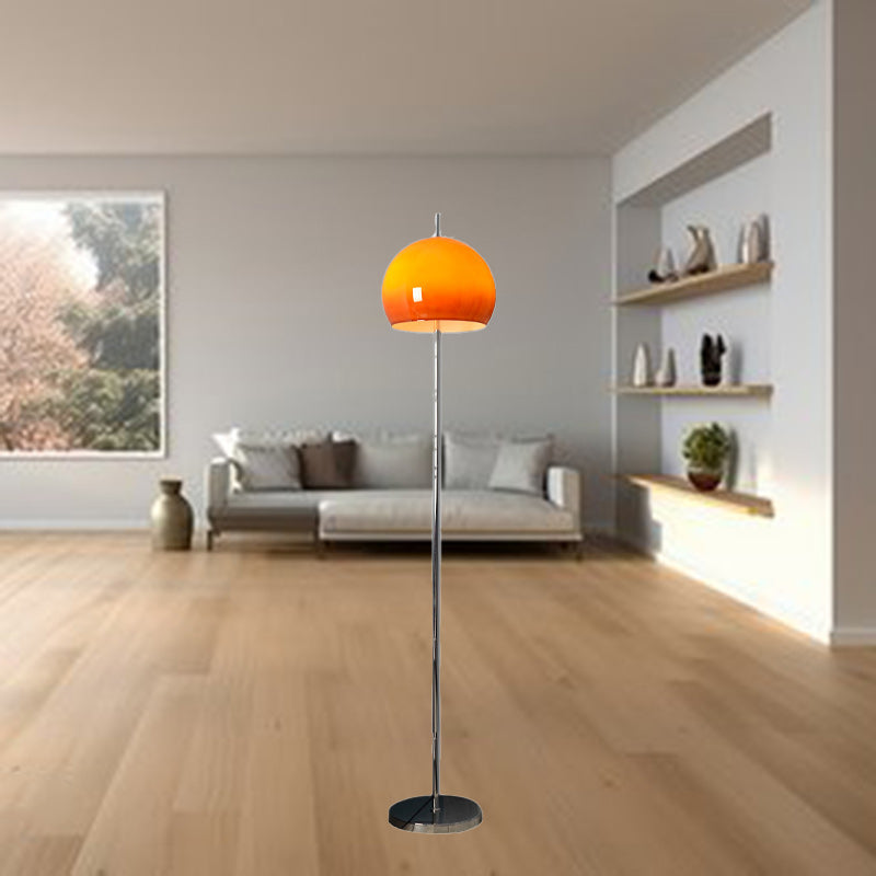 Mid-Century Modern Mushroom Round Iron & Acrylic 2-Light Floor Lamp – Standing Living Room Accent