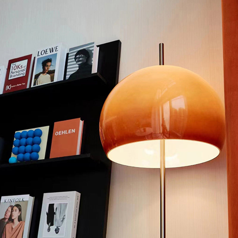 Mid-Century Modern Mushroom Round Iron & Acrylic 2-Light Floor Lamp – Standing Living Room Accent
