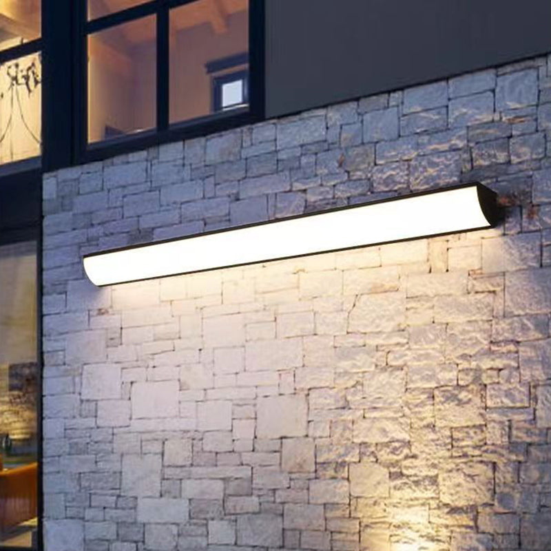 Modern Minimalist Waterproof LED Outdoor Wall Sconce — Rectangular Aluminum & Acrylic, Ideal for Garden