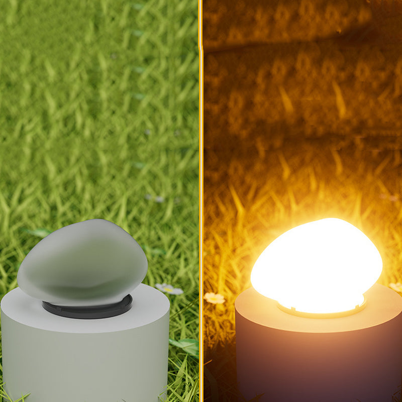 Modern Minimalist Waterproof Solar Pebble LED Outdoor Light for Garden Landscape Lighting