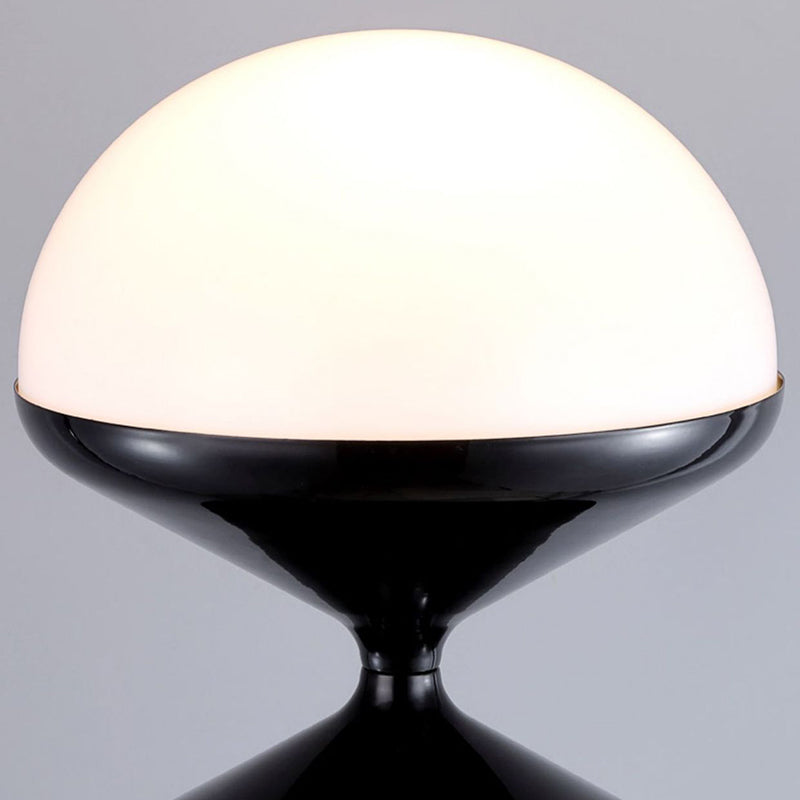 Modern Scandinavian Iron and Cream Round Acrylic 1-Light Floor Lamp – Sleek Free-Standing Bedroom Lighting