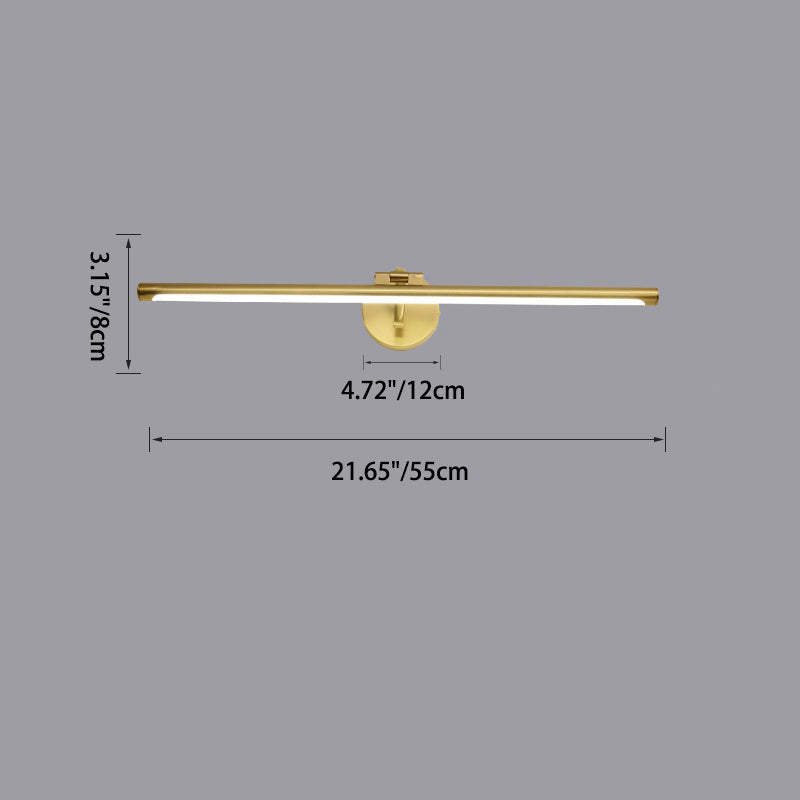 Modern Copper Minimalist LED Wall Sconce with Acrylic Strip – Sleek Vanity Light for Bathroom