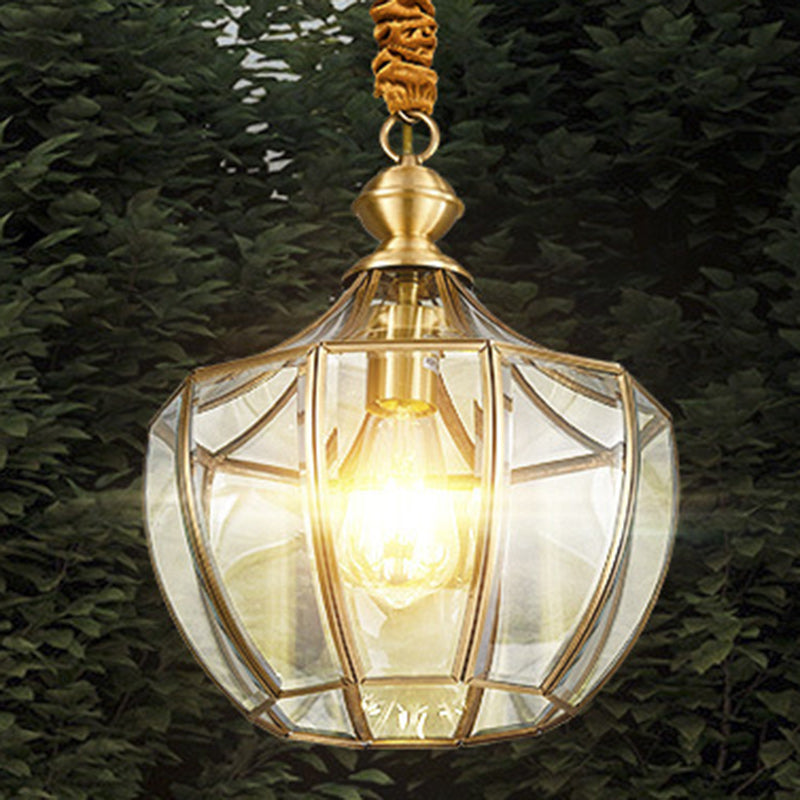 Modern Mid-Century Waterproof Copper Glass Cage Chandelier – Rhombic Cylinder, 1/3/4-Light Options for Outdoor Patio