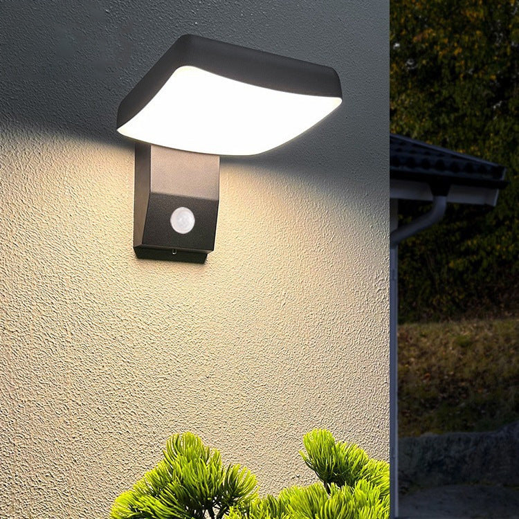 Modern Minimalist Waterproof Rotatable LED Wall Sconce Lamp – Aluminum & PC, Square or Round, for Outdoor Patio