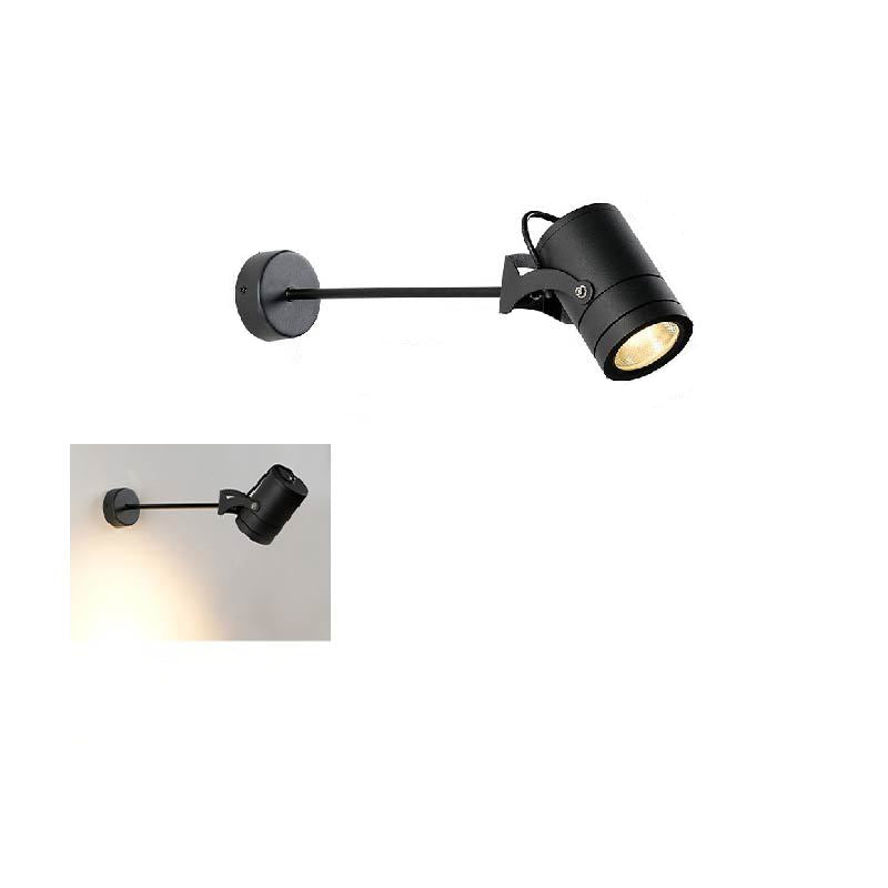 Modern Waterproof Aluminum LED Wall Sconce with Adjustable Cylinder Long Pole for Outdoor Patio