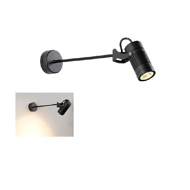 Modern Waterproof Aluminum LED Wall Sconce with Adjustable Cylinder Long Pole for Outdoor Patio