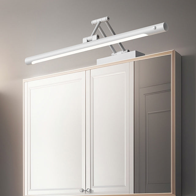 Modern Simplicity Iron PC Waterproof Motion-Sensor LED Wall Sconce with Adjustable Strip Vanity Light for Bathroom