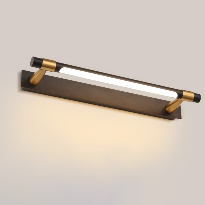 Modern Minimalist Iron & Acrylic Waterproof Rotatable LED Strip Wall Sconce for Bathroom Vanity