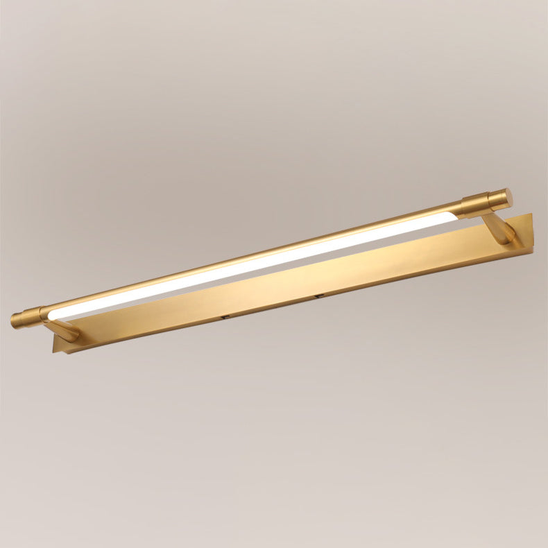 Modern Minimalist Iron & Acrylic Waterproof Rotatable LED Strip Wall Sconce for Bathroom Vanity