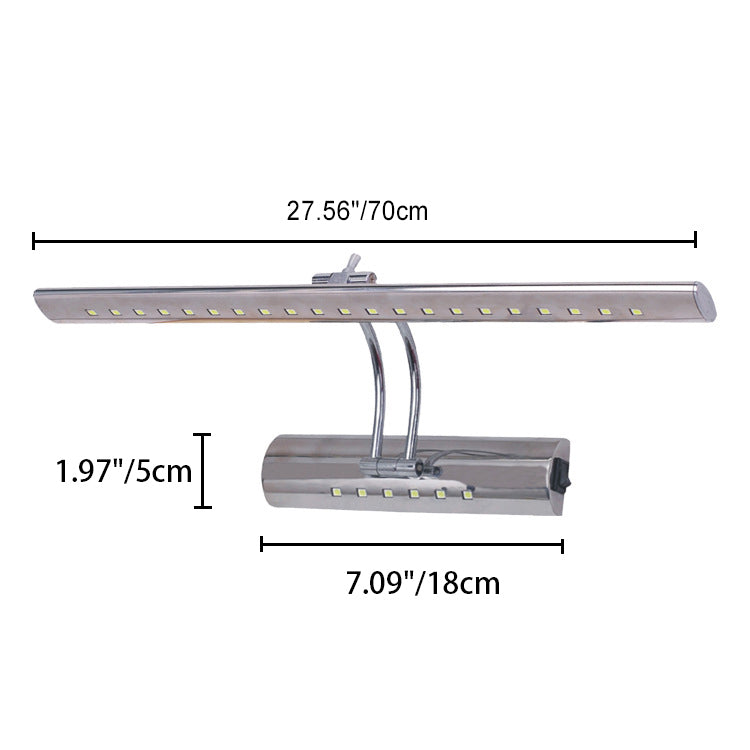 Modern Stainless Steel LED Vanity Wall Sconce — Sleek Minimalist Bathroom Lighting