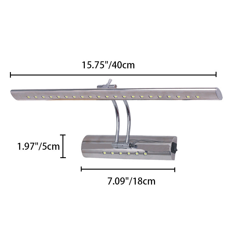Modern Stainless Steel LED Vanity Wall Sconce — Sleek Minimalist Bathroom Lighting