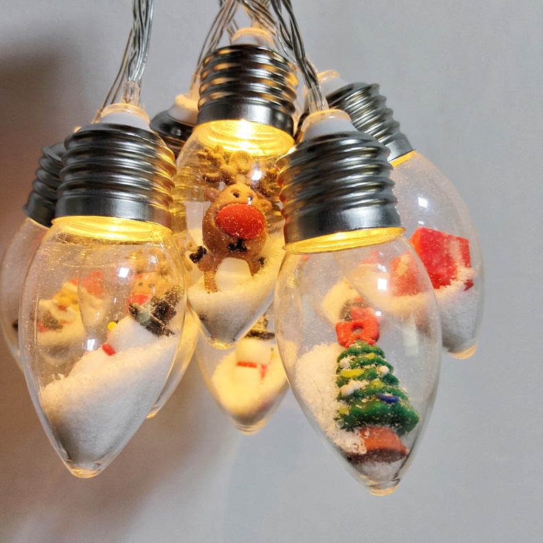 Contemporary Waterproof LED String Lights with PVC Bulbs – USB & Battery Powered, Creative Christmas Decoration for Living Room