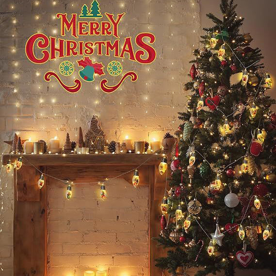 Contemporary Waterproof LED String Lights with PVC Bulbs – USB & Battery Powered, Creative Christmas Decoration for Living Room