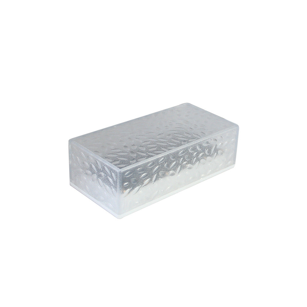 Modern Simplicity Solar LED Ice Brick Outdoor Light - Waterproof Acrylic Rectangular Landscape Lighting for Garden
