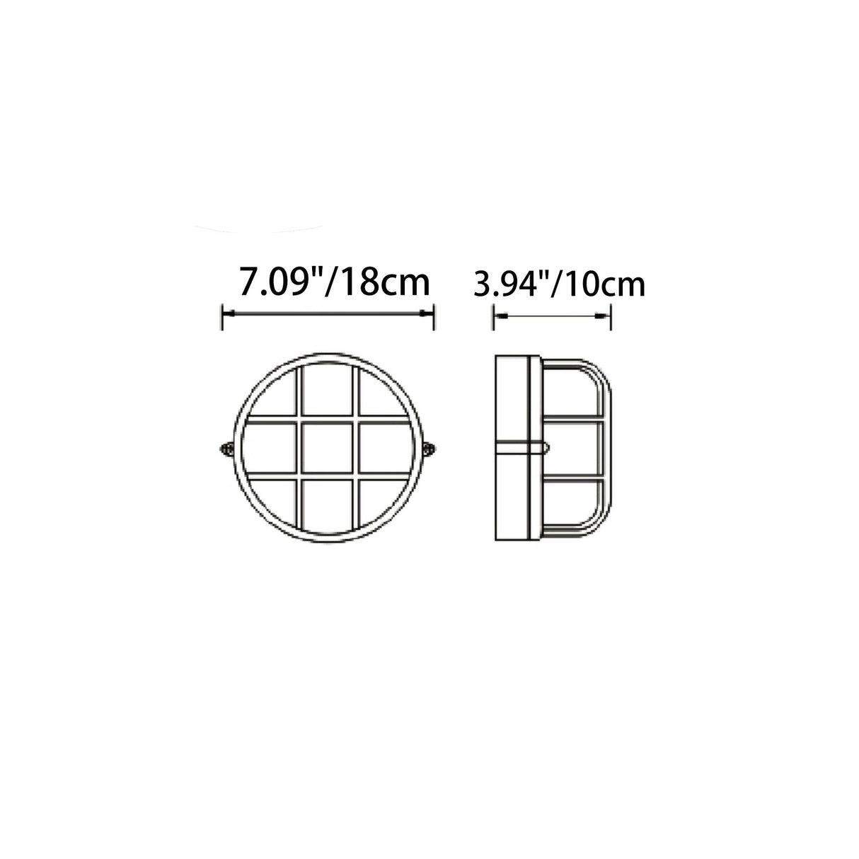 Weatherproof Contemporary Industrial Aluminum 1-Light Wall Sconce with Frosted Round Glass for Outdoor Patio Lighting