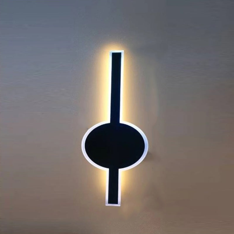 Sleek Modern Solar-Powered Wave LED Wall Sconce – Waterproof Aluminum & Acrylic Strip Lamp for Outdoor Patio