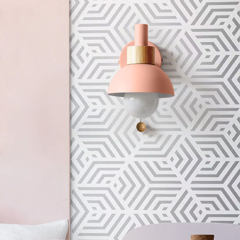 Nordic Macaron Globe One-Light Wall Sconce Lamp
