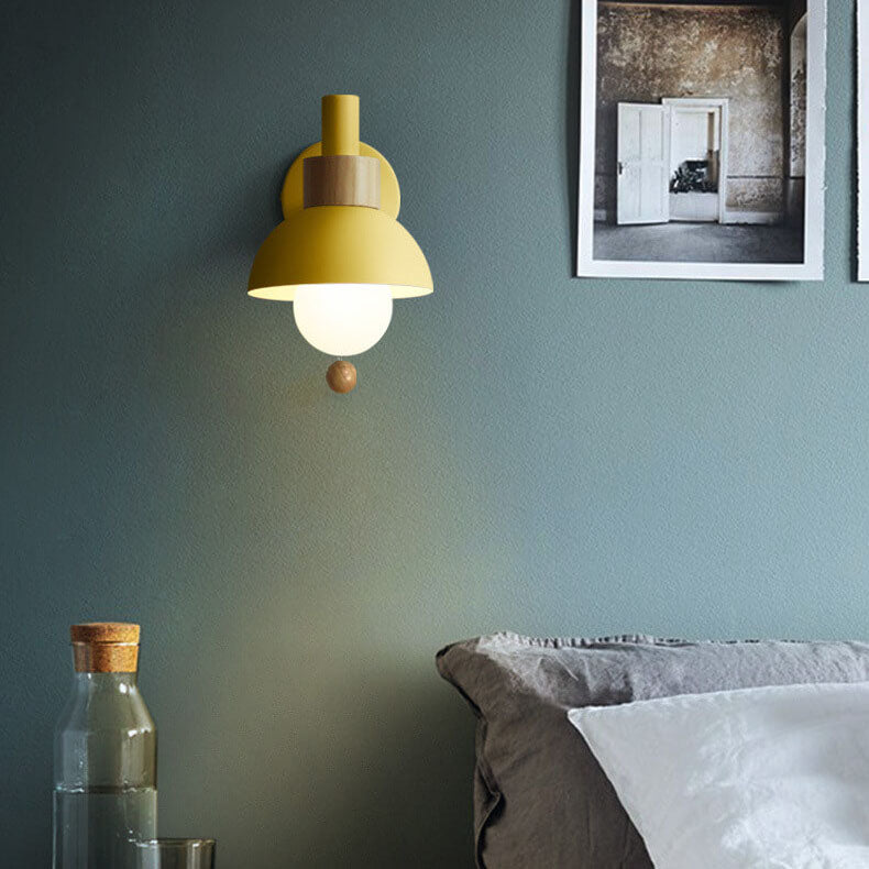 Nordic Macaron Globe One-Light Wall Sconce Lamp
