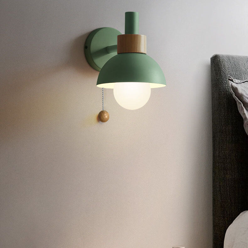 Nordic Macaron Globe One-Light Wall Sconce Lamp