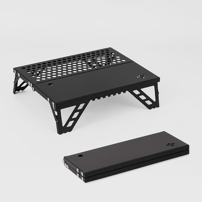 Modern Minimalist Rectangular Aluminum Alloy Outdoor Folding Coffee Table – 1-Tier, Lightweight & Durable for Garden, Patio or Camping