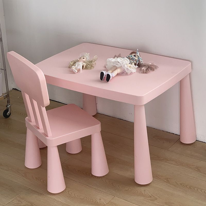 Modern Nordic Rectangular PE Kids' Desk & Chair Set – Ideal for Home Office & Study Space
