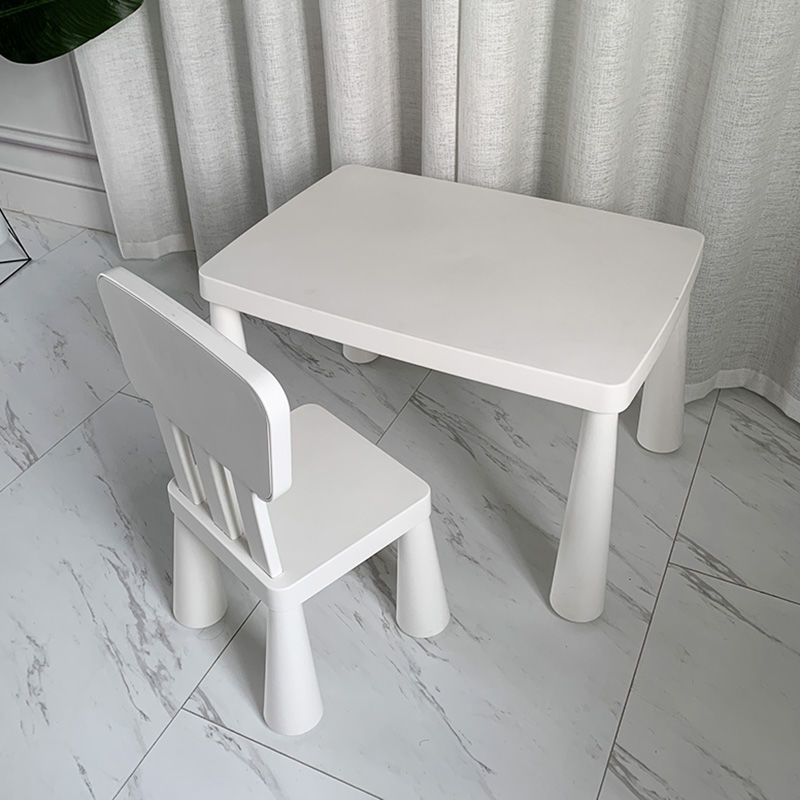 Modern Nordic Rectangular PE Kids' Desk & Chair Set – Ideal for Home Office & Study Space