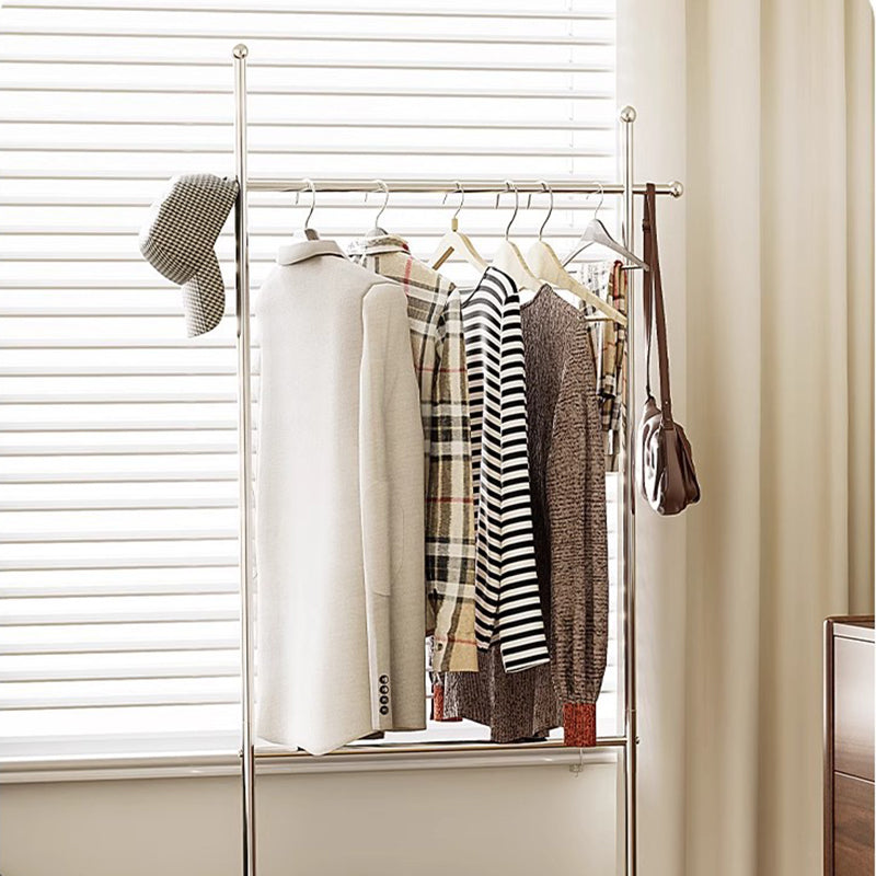 Sleek Modern Minimalist Rectangular Hall Tree with Carbon Steel Frame & MDF Panels - Movable for Bedroom & Entryways