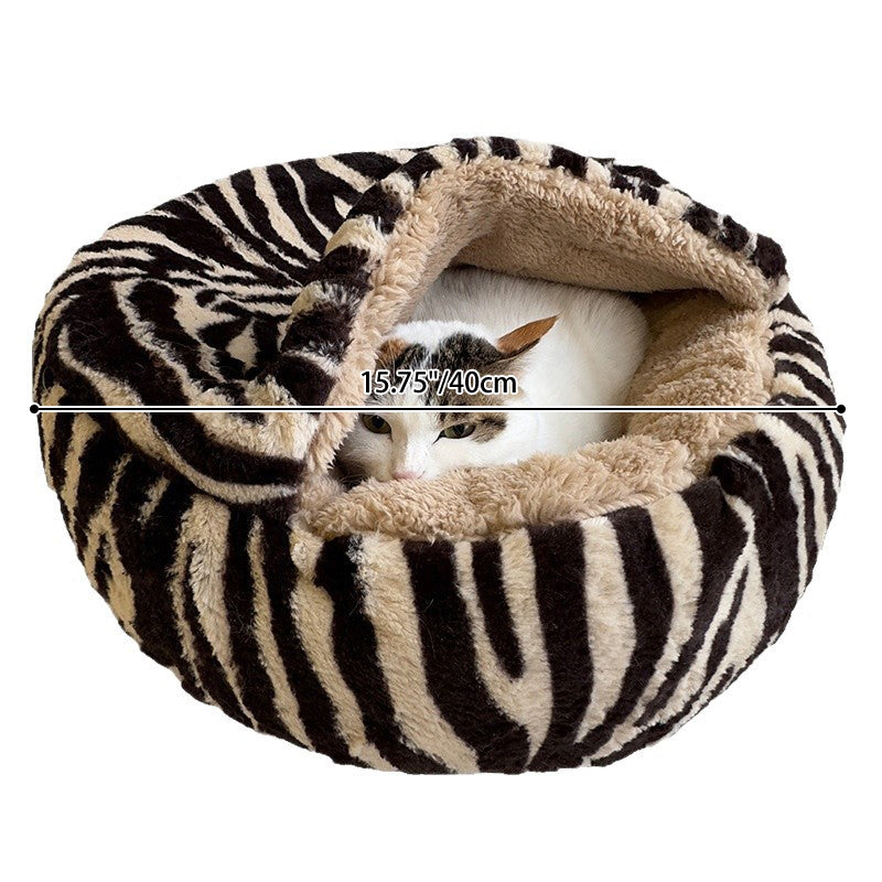 Cozy Round Arctic Fleece Pet Bed – Plush Long-Pile Lambswool with PP Cotton Filling, Colorful Warmth for Cats & Dogs, Bedroom-Ready