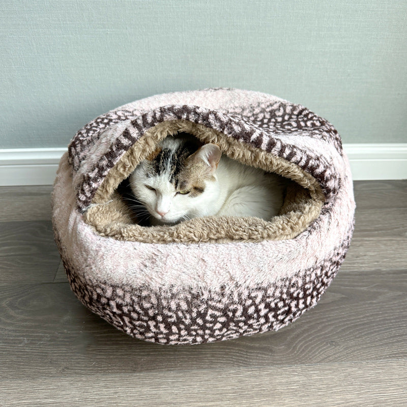 Cozy Round Arctic Fleece Pet Bed – Plush Long-Pile Lambswool with PP Cotton Filling, Colorful Warmth for Cats & Dogs, Bedroom-Ready