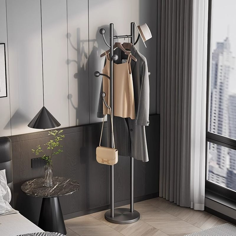 Modern Minimalist Rectangular Tree-Branch Hall Tree in Stainless Steel for Bedroom & Entryways