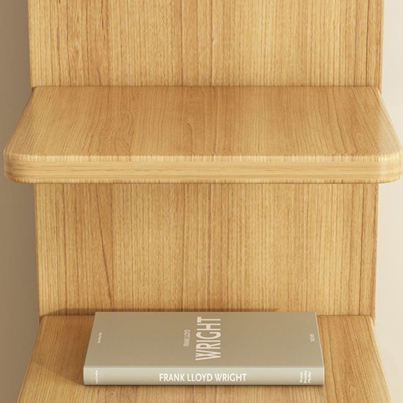 Modern Minimalist Solid Wood Rectangular Bookshelf with 5- or 9-Tier Storage for Living Room