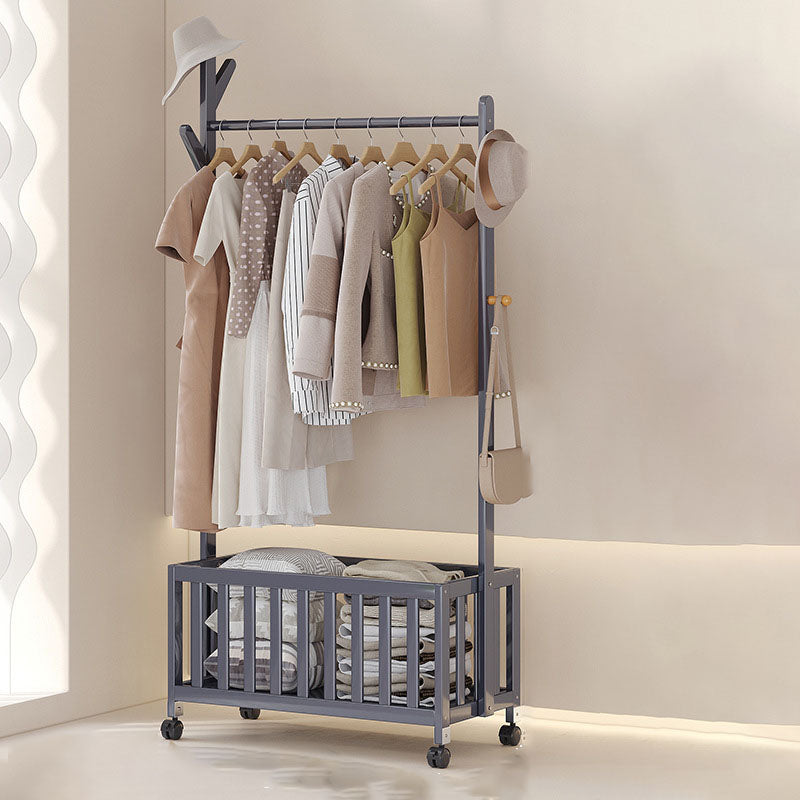 Modern Minimalist Rectangular Nan Bamboo Removable Hall Tree with 1 Storage Space – Perfect for the Bedroom